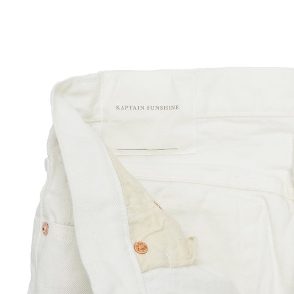 画像4: KAPTAIN SUNSHINE（キャプテンサンシャイン）Skate Shoecut Denim Pants（スケートシューカットデニムパンツ）/ One Wash White（ワンウォッシュホワイト）【裾上げ無料】 (4)