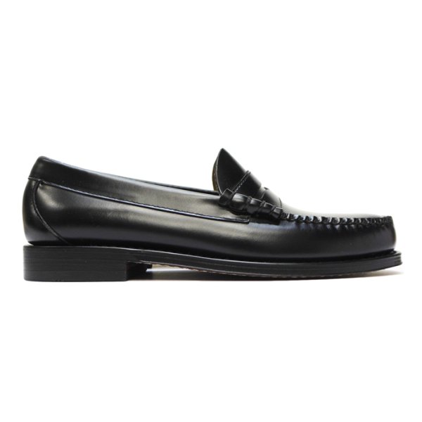 画像1: G.H.BASS（ジーエイチバス）LARSON Moc Penny Loafer（ラーソン：モックペニーローファー）"Leather Sole" / Black（ブラック） (1)