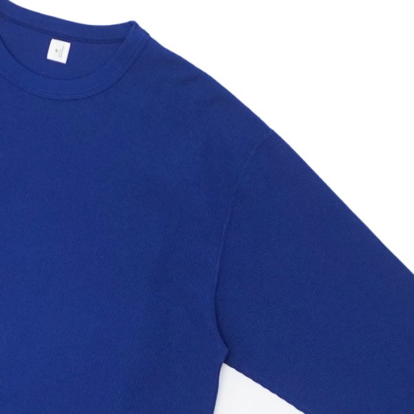 画像4: blurhms ROOTSTOCK（ブラームスルーツストック）Rough&Smooth Thermal Baseball Tee（ラフ&スムースサーマルベースボールTシャツ）/ Blue（ブルー） (4)