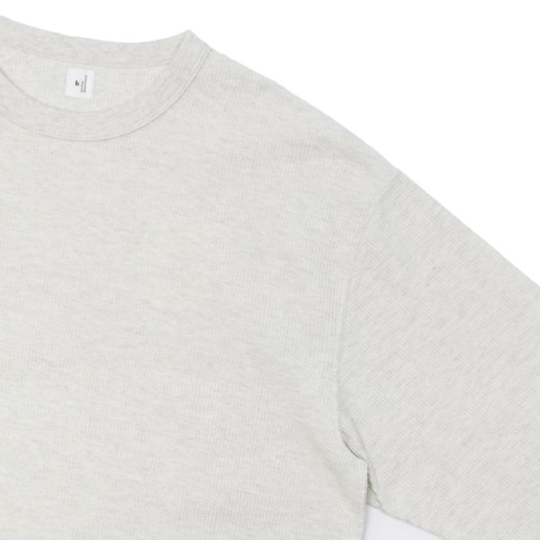 画像4: blurhms ROOTSTOCK（ブラームスルーツストック）Rough&Smooth Thermal Baseball Tee（ラフ&スムースサーマルベースボールTシャツ）/ Heather Oatmeal（ヘザーオートミール） (4)