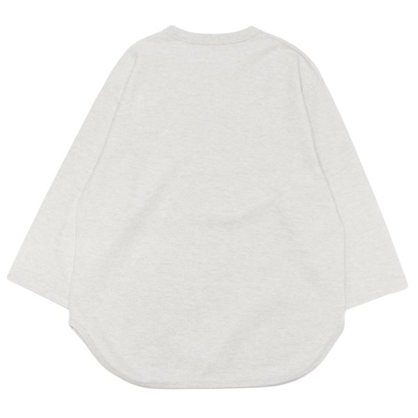 画像2: blurhms ROOTSTOCK（ブラームスルーツストック）Rough&Smooth Thermal Baseball Tee（ラフ&スムースサーマルベースボールTシャツ）/ Heather Oatmeal（ヘザーオートミール） (2)