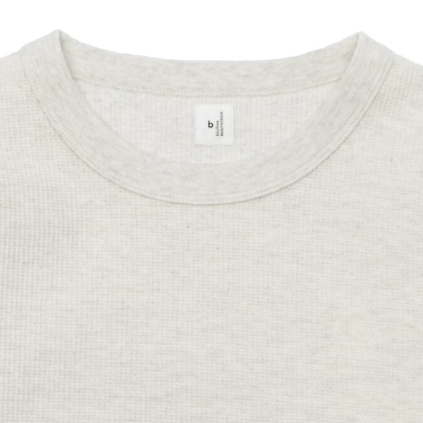 画像3: blurhms ROOTSTOCK（ブラームスルーツストック）Rough&Smooth Thermal Baseball Tee（ラフ&スムースサーマルベースボールTシャツ）/ Heather Oatmeal（ヘザーオートミール） (3)
