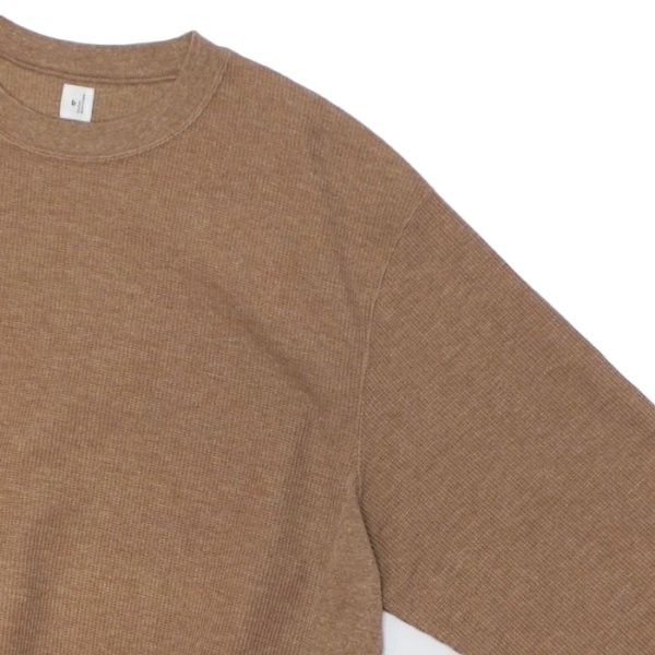 画像4: blurhms ROOTSTOCK（ブラームスルーツストック）Rough&Smooth Thermal Pullover（ラフ&スムースサーマルプルオーバー）/ Heather Beige（ヘザーベージュ） (4)