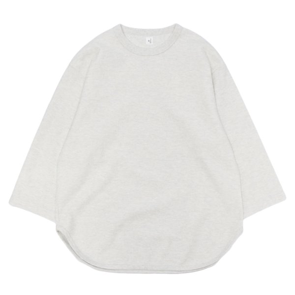 画像1: blurhms ROOTSTOCK（ブラームスルーツストック）Rough&Smooth Thermal Baseball Tee（ラフ&スムースサーマルベースボールTシャツ）/ Heather Oatmeal（ヘザーオートミール） (1)
