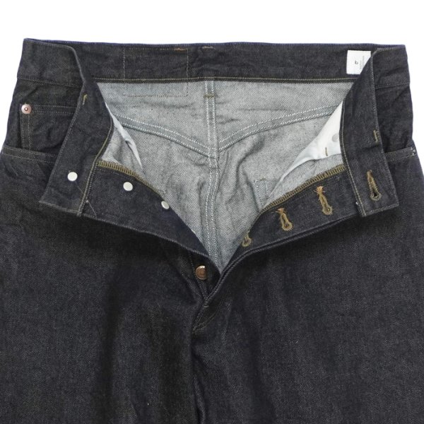 画像5: blurhms ROOTSTOCK（ブラームスルーツストック）13.5oz Denim Pants Wide（13.5ozデニムパンツ ワイド）/ Sulfur Black（サルファーブラック）【裾上げ無料】 (5)