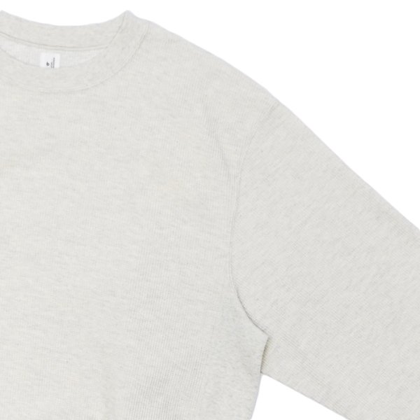 画像4: blurhms ROOTSTOCK（ブラームスルーツストック）Rough&Smooth Thermal Pullover（ラフ&スムースサーマルプルオーバー）/ Heather Oatmeal（ヘザーオートミール） (4)