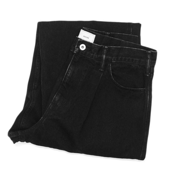 画像9: EVCON（エビコン）1TUCK BAGGY DENIM（1タックバギーデニム）”BIO" / BLACK（ブラック） (9)