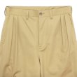 画像4: EVCON（エビコン）2TUCK WIDE TROUSERES（2タックワイドトラウザーズ）”Highcount Twill" / BEIGE（ベージュ） (4)
