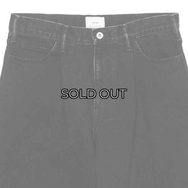 画像4: EVCON（エビコン）1TUCK BAGGY DENIM（1タックバギーデニム）”BIO" / BLACK（ブラック） (4)