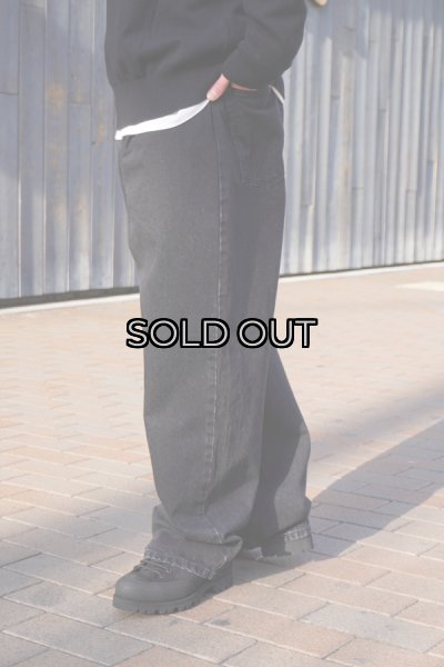 画像11: EVCON（エビコン）1TUCK BAGGY DENIM（1タックバギーデニム）”BIO" / BLACK（ブラック） (11)