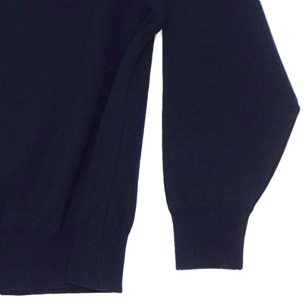 画像5: Yonetomi NEW BASIC（ヨネトミニューベーシック）WAVE COTTON KNIT PULLOVER（ウェーブコットンニットプルオーバー）/ Navy（ネイビー） (5)