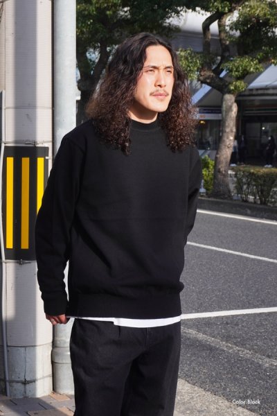 画像7: Yonetomi NEW BASIC（ヨネトミニューベーシック）WAVE COTTON KNIT PULLOVER（ウェーブコットンニットプルオーバー）/ Gray（グレー） (7)