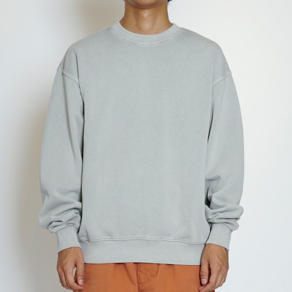 画像6: EVCON（エビコン）Pigment Crew Sweat（ピグメントクルースウェット）”Pigment Dye・BIO Processing" / Lt,Gray（ライトグレー） (6)