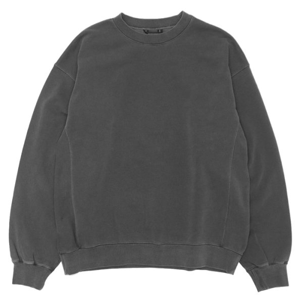 画像1: EVCON（エビコン）Pigment Crew Sweat（ピグメントクルースウェット）”Pigment Dye・BIO Processing" / Black（ブラック） (1)