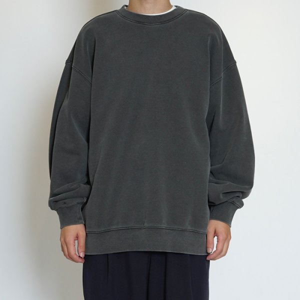 画像6: EVCON（エビコン）Pigment Crew Sweat（ピグメントクルースウェット）”Pigment Dye・BIO Processing" / Black（ブラック） (6)