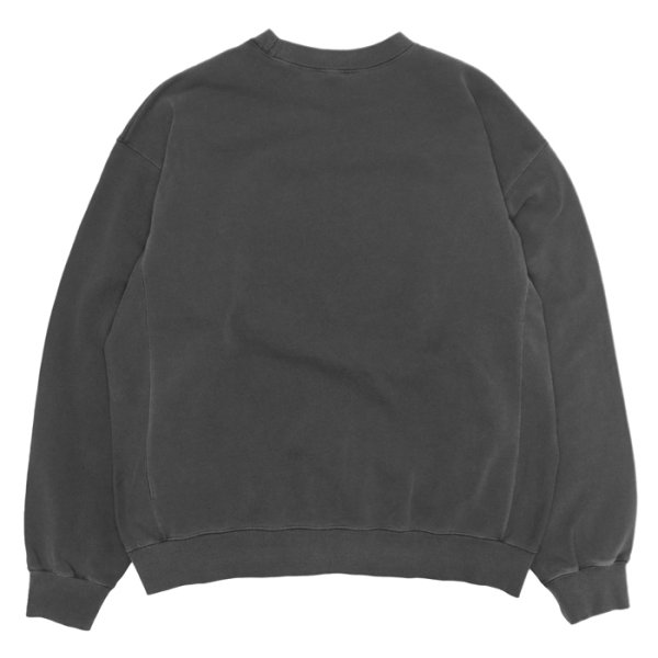 画像2: EVCON（エビコン）Pigment Crew Sweat（ピグメントクルースウェット）”Pigment Dye・BIO Processing" / Black（ブラック） (2)