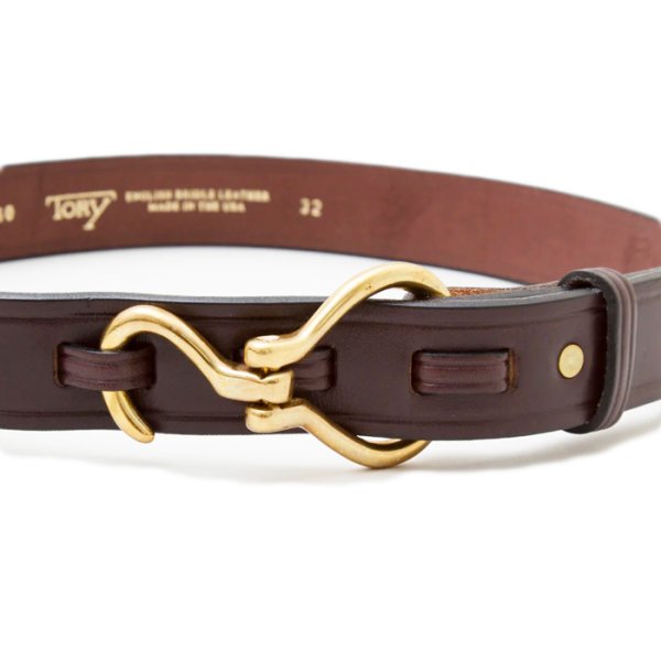 画像2: TORY LEATHER（トリーレザー）11/4 Hoop Pick Belt（フープピックベルト）/ Havana×Brass（ハバナブラウン×ブラス） (2)