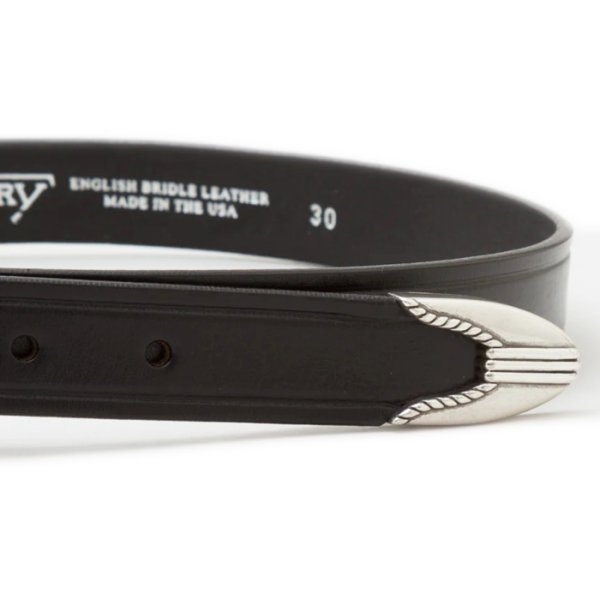 画像3: TORY LEATHER（トリーレザー）3-Piece Silver Buckle Belt（3ピースシルバーバックルベルト）/ Black（ブラック） (3)