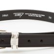 画像4: TORY LEATHER（トリーレザー）3-Piece Silver Buckle Belt（3ピースシルバーバックルベルト）/ Black（ブラック） (4)