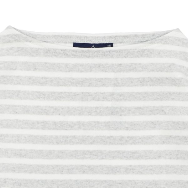 画像3: SAINT JAMES（セントジェームス）OUESSANT LOOSE（ウエッソン・ルーズ）/ GRIS CL×NEIGE（杢ライトグレー×ホワイト） (3)