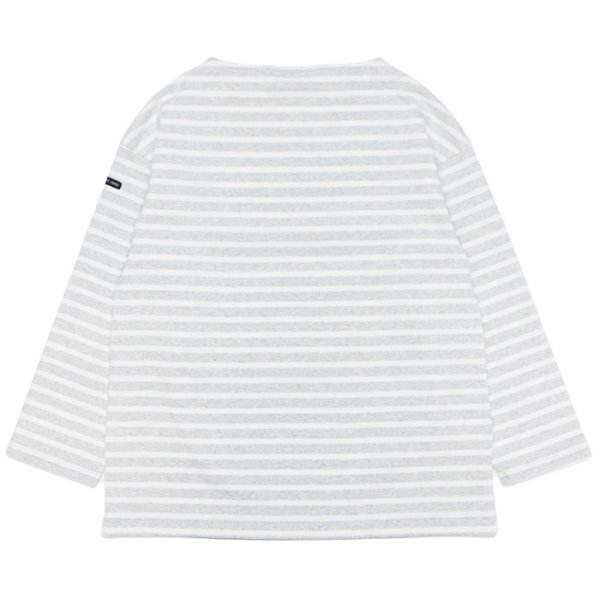 画像2: SAINT JAMES（セントジェームス）OUESSANT LOOSE（ウエッソン・ルーズ）/ GRIS CL×NEIGE（杢ライトグレー×ホワイト） (2)