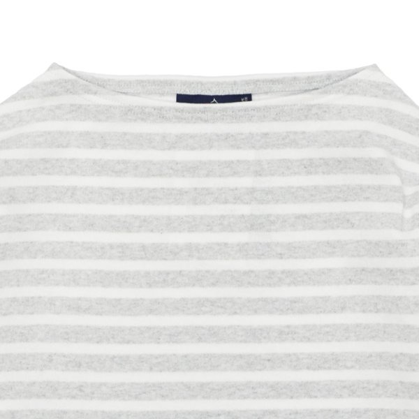 画像3: SAINT JAMES（セントジェームス）OUESSANT LOOSE（ウエッソン・ルーズ）"Women" / GRIS CL×NEIGE（杢ライトグレー×ホワイト） (3)