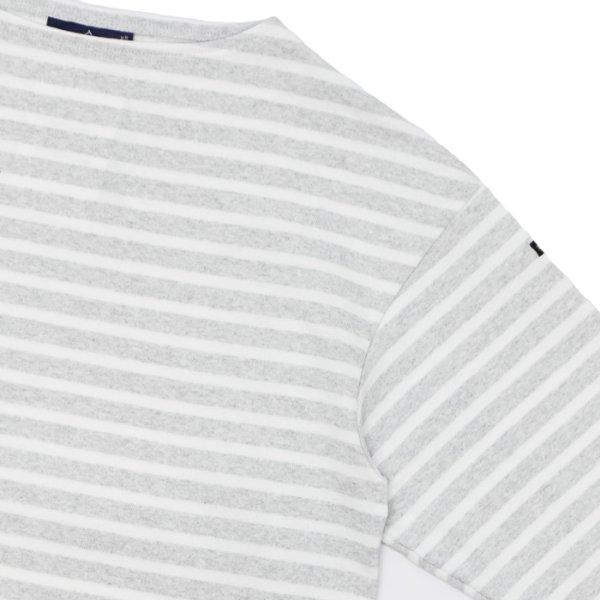 画像4: SAINT JAMES（セントジェームス）OUESSANT LOOSE（ウエッソン・ルーズ）"Women" / GRIS CL×NEIGE（杢ライトグレー×ホワイト） (4)