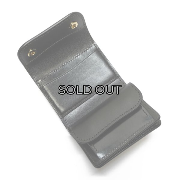 画像6: WILD SWANS（ワイルドスワンズ）ENO mini（イーノミニ）ミニ3つ折りウォレット"サドルプルアップ"/Black（ブラック） (6)