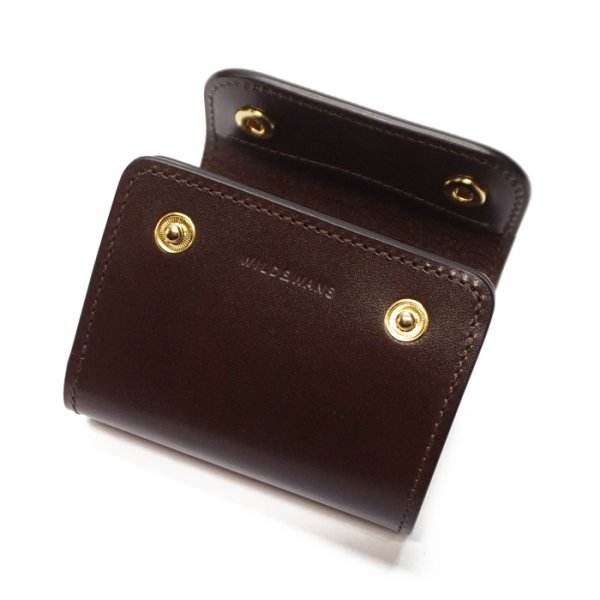 画像4: WILD SWANS（ワイルドスワンズ）ENO mini（イーノミニ）ミニ3つ折りウォレット"サドルプルアップ"/Choco（チョコ） (4)