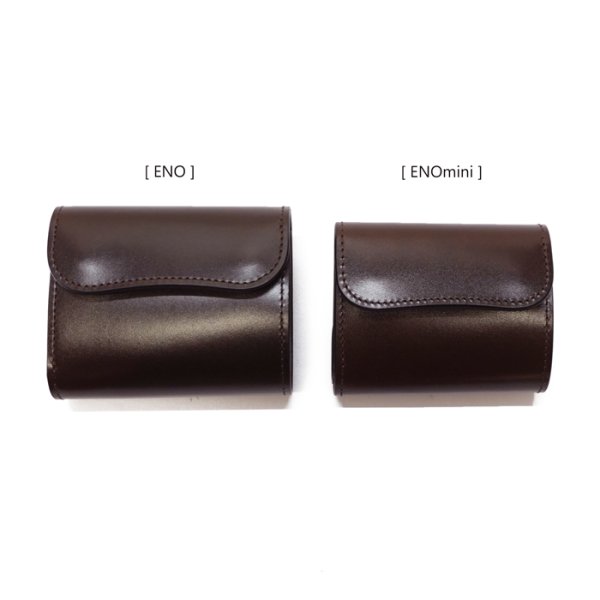画像8: WILD SWANS（ワイルドスワンズ）ENO mini（イーノミニ）ミニ3つ折りウォレット"サドルプルアップ"/Choco（チョコ） (8)