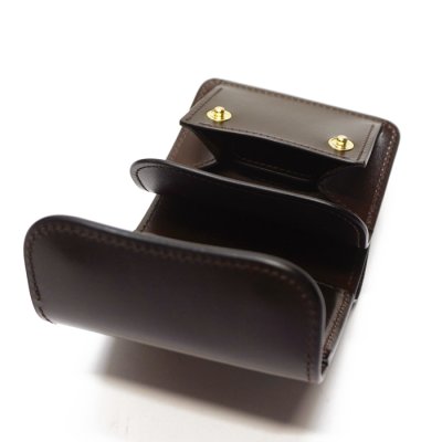 画像3: WILD SWANS（ワイルドスワンズ）ENO mini（イーノミニ）ミニ3つ折りウォレット"サドルプルアップ"/Choco（チョコ）