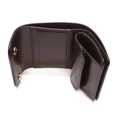 画像2: WILD SWANS（ワイルドスワンズ）ENO mini（イーノミニ）ミニ3つ折りウォレット"サドルプルアップ"/Choco（チョコ）