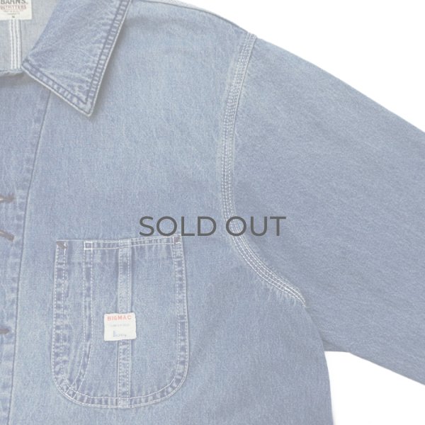 画像5: BARNS OUTFITTERS×BIG MAC（バーンズアウトフィッターズ×ビックマック）Denim Coverall（デニムカバーオール） / L,Indigo（ライトインディゴ） (5)