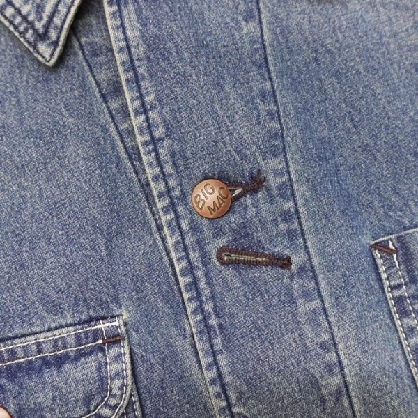 画像7: BARNS OUTFITTERS×BIG MAC（バーンズアウトフィッターズ×ビックマック）Denim Coverall（デニムカバーオール） / L,Indigo（ライトインディゴ） (7)