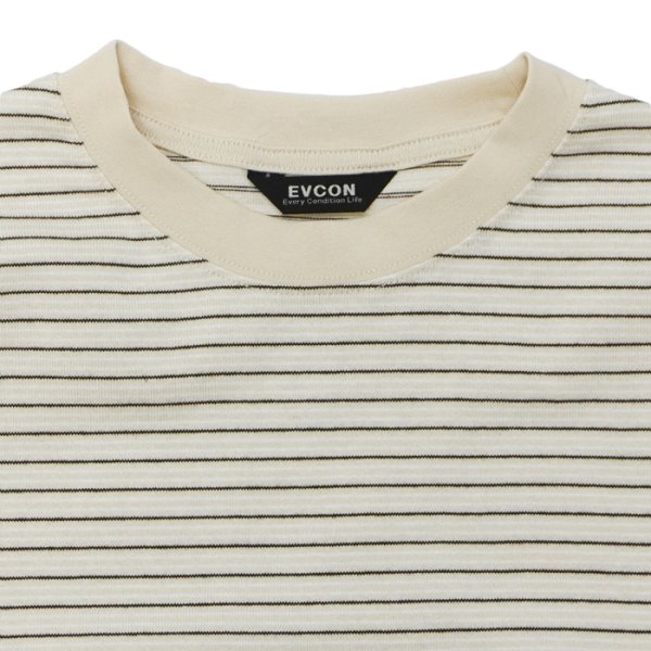 画像3: EVCON（エビコン）BORDER WIDE L/S TEE（ボーダーワイドロングスリーブTシャツ） / Ivory（アイボリー） (3)