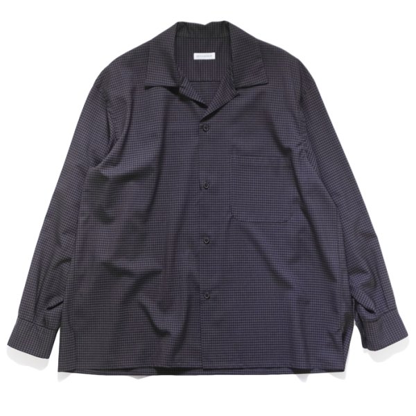 画像1: KAPTAIN SUNSHINE（キャプテンサンシャイン）Summer Wool Open Collar Shirt（サマーウールオープンカラーシャツ）/ Brown Plaid（ブラウンチェック） (1)