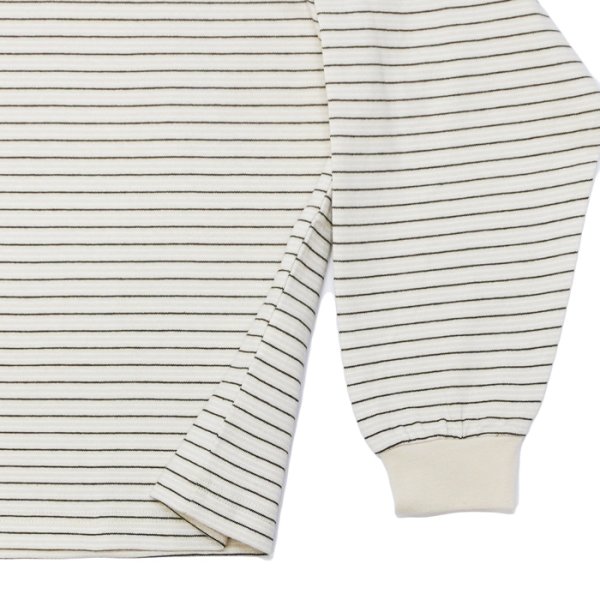 画像5: EVCON（エビコン）BORDER WIDE L/S TEE（ボーダーワイドロングスリーブTシャツ） / Ivory（アイボリー） (5)