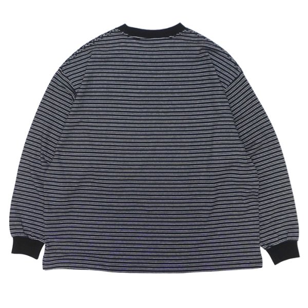画像2: EVCON（エビコン）BORDER WIDE L/S TEE（ボーダーワイドロングスリーブTシャツ） / Black（ブラック） (2)