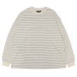画像1: EVCON（エビコン）BORDER WIDE L/S TEE（ボーダーワイドロングスリーブTシャツ） / Ivory（アイボリー） (1)