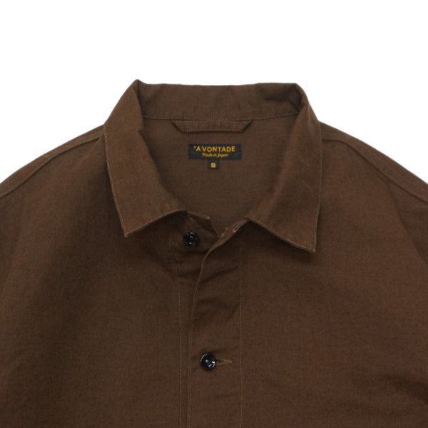 画像4: *A VONTADE（アボンタージ）Coal Mine Blouse（コールマインブルゾン）"Cotton Hemp Duck" / Brown（ブラウン） (4)
