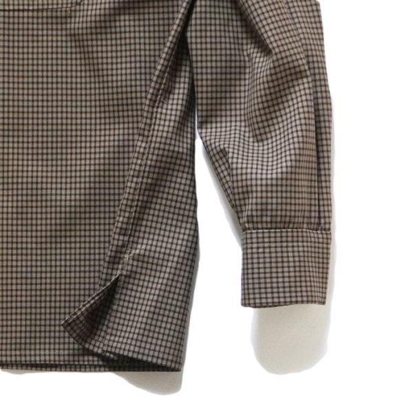 画像5: KAPTAIN SUNSHINE（キャプテンサンシャイン）Summer Wool Open Collar Shirt（サマーウールオープンカラーシャツ）/ Khaki Plaid（カーキチェック） (5)