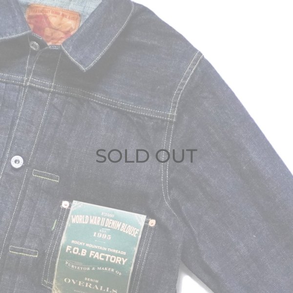画像5: F.O.B FACTORY（エフオービーファクトリー）WWII DENIM BLOUSE（WWII デニムブラウス）"14oz Selvedge Denim" / Indigo（インディゴ）※One Wash (5)