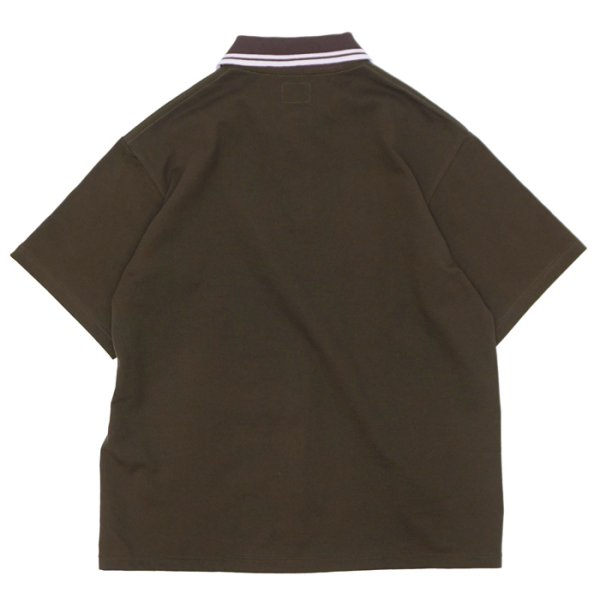画像2: NEEDLES（ニードルズ）Regular Collar Polo（レギュラーカラーポロ）"Cotton Pique" / Brown（ブラウン） (2)