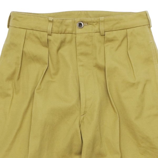 画像4: blurhms ROOTSTOCK（ブラームスルーツストック）52 Wide Chino Pants（52 ワイドチノパンツ）/ Kahki（カーキ）【裾上げ無料】 (4)