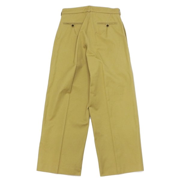 画像2: blurhms ROOTSTOCK（ブラームスルーツストック）52 Wide Chino Pants（52 ワイドチノパンツ）/ Kahki（カーキ）【裾上げ無料】 (2)