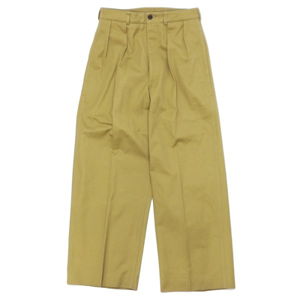 画像1: blurhms ROOTSTOCK（ブラームスルーツストック）52 Wide Chino Pants（52 ワイドチノパンツ）/ Kahki（カーキ）【裾上げ無料】 (1)