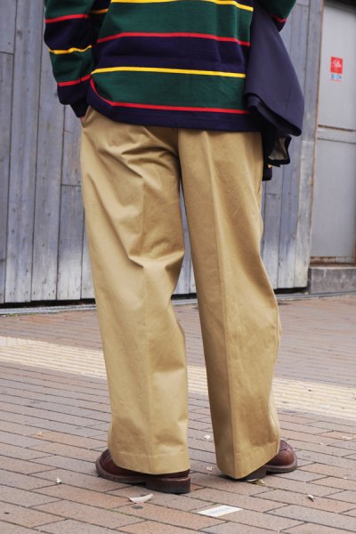 画像9: blurhms ROOTSTOCK（ブラームスルーツストック）52 Wide Chino Pants（52 ワイドチノパンツ）/ Kahki（カーキ）【裾上げ無料】 (9)