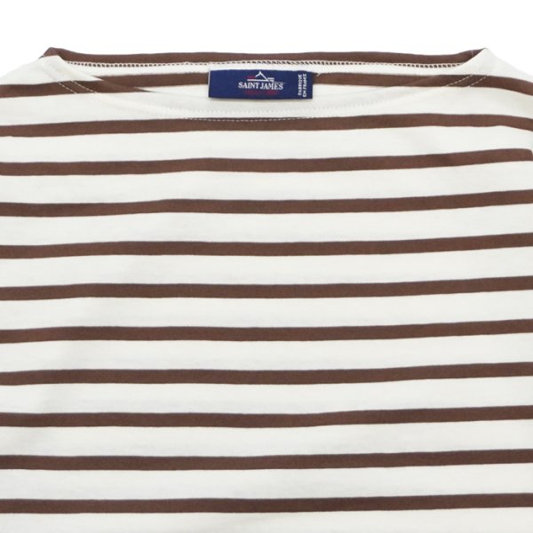 画像3: SAINT JAMES（セントジェームス）MORLAIX LOOSE（モーレ ルーズ）”Men" / ECUME×CAFE（ミルキーホワイト×ブラウン） (3)