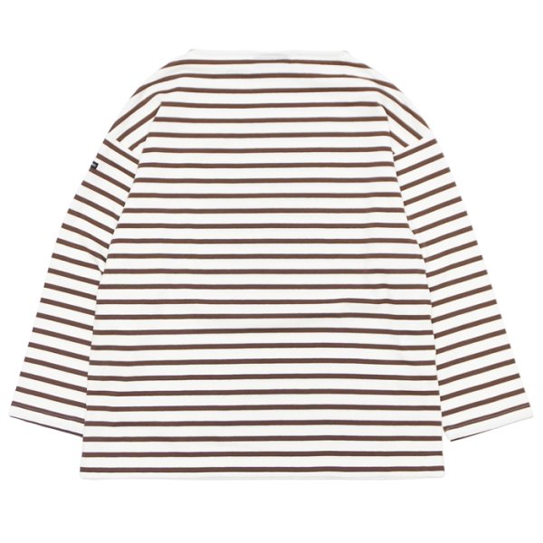 画像2: SAINT JAMES（セントジェームス）MORLAIX LOOSE（モーレ ルーズ）”Men" / ECUME×CAFE（ミルキーホワイト×ブラウン） (2)