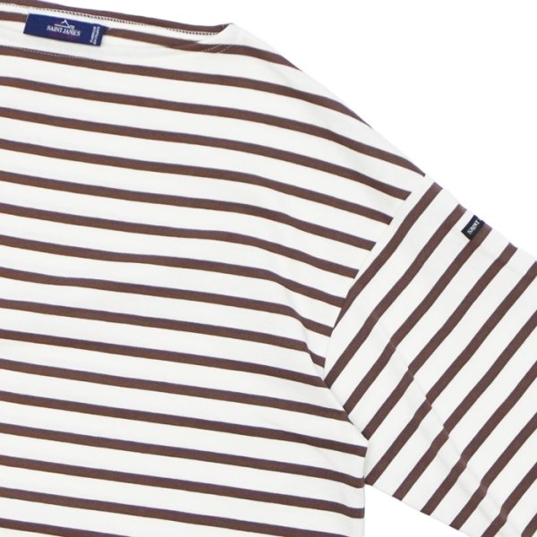 画像4: SAINT JAMES（セントジェームス）MORLAIX LOOSE（モーレ ルーズ）”Women" / ECUME×CAFE（ミルキーホワイト×ブラウン） (4)